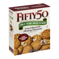 FIFTY 50 Fructose Sweetened Low Glycemic Hearty Oatmeal Cookies