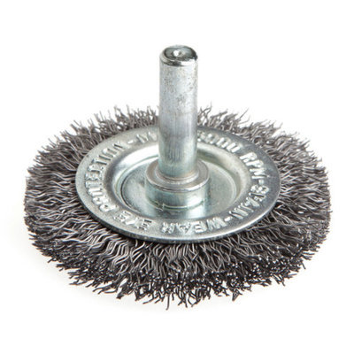 Forney 60014 Wheel Brush Coarse Crimped Wire with 1/4 Inch Shank 2 Inch