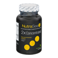 NutraSea+D Omega-3 Supplement 2X Concentrated Softgels Fresh Mint Flavor - 60 CT