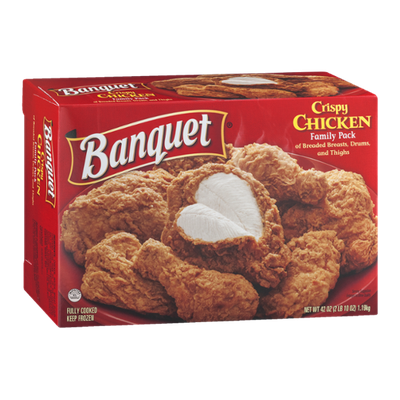 Banquet Crispy Chicken Family Pack with Breaded Breasts, Drums and Thighs