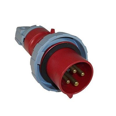 Thomas & Betts ABB Russelstoll ABB430P7W IEC Plug 30A 3 Pole 4 Wire 480V 3 Phase Pin & Sleeve