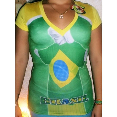 FRESKO SOCCER WEAR Fresko Stretch Spandex Sexy Fit Ladies Brasil Brazil Jersey Size Small