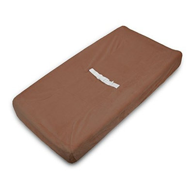American Baby Company Heavenly Soft Chenille Fitted Contoured Changing Pad Cover, Chocolate