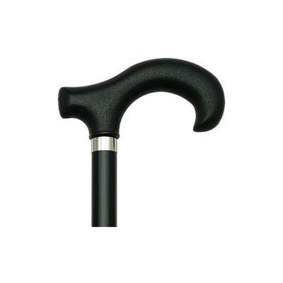 Harvy Men T Cane Black Ash Shaft, Black Nylon Handle -Affordable Gift! Item #DHAR-9054008