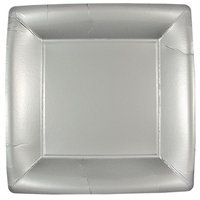 King Zak Ind Lillian Tablesettings 21815 Silver Solid 10 in. Square Plate - 576 Per Case