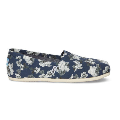 Toms Navy and Grey Floral Women's Classics