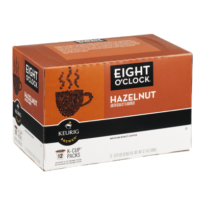 Eight O'Clock Keurig Brewed Coffee Hazelnut Medium Roast - 12 CT