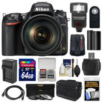 Nikon D750 Digital SLR Camera & 24-120mm f/4 VR Lens with 64GB Card + Battery & Charger + Messenger Bag + GPS Unit + Filters + Flash + Kit