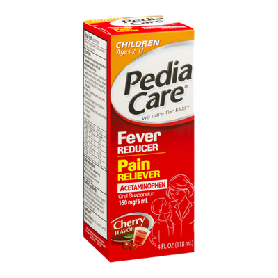 Pedia Care Fever Reducer Pain Reliever Cherry Flavor