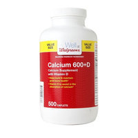 Walgreens Calcium 600mg + D Value Size, Caplets, 500 ea