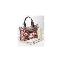 OiOi Baby Bags 6448 11. 5''H x 15. 5''W x 6''D Pompeian Ikat Tote Bag - Red