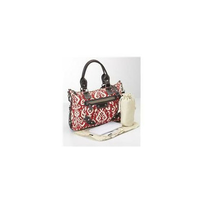 OiOi Baby Bags 6448 11. 5''H x 15. 5''W x 6''D Pompeian Ikat Tote Bag - Red