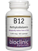 Bioclinic Naturals - B12 Methylcobalamin 5000 mcg. - 60 Lozenges