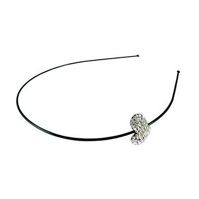 Smoothies Hair Accessories Smoothies Wire Headband Crystal Heart - Black/Clear 01428