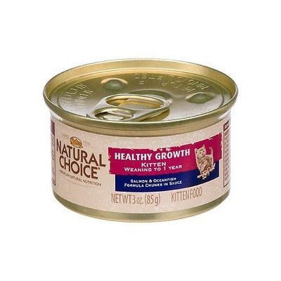 Natural Choice Cat Natural Choice Healthy Growth Kitten Salmon and Oceanfish Formula Chunks in Sauce Kitten Food Cans, 3-Ounce