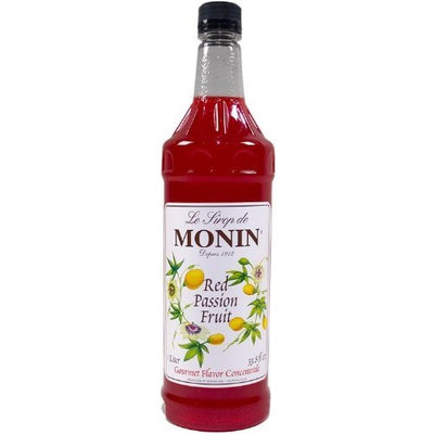 Monin Flavored Syrup, Red Passion Fruit, 33.8-Ounce Plastic Bottles (Pack of 4)