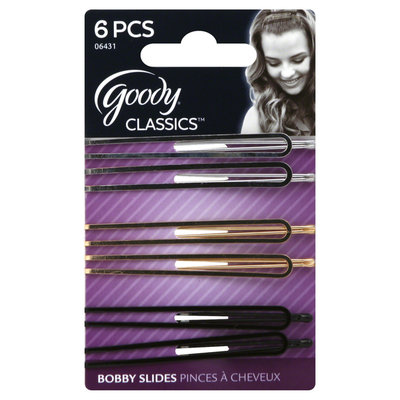 Goody Products Inc. Classics Electroplated Double Bar Slide Pin, 6 CT