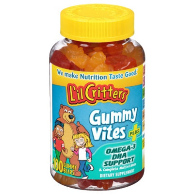 L'il Critters Gummy Vites Plus Omega-3 DHA Support Vitamins - 100