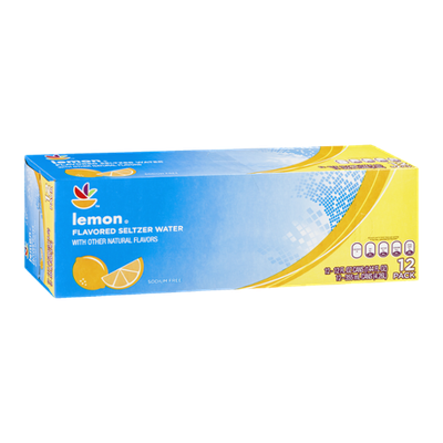 Ahold Lemon Seltzer Water - 12 CT