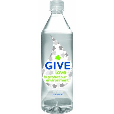 Give Water Give Love Natural Spring Water, 23-Ounce Bottles (Pack of 12)