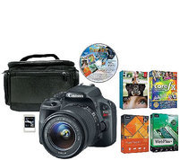 Canon EOS Rebel SL1 18MP DSLR Camera with 2 Lenses & Bag