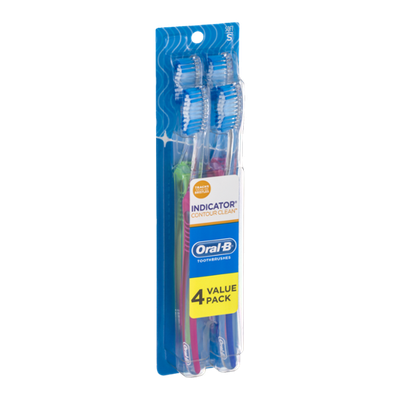Oral-B Indicator Contour Clean Toothbrushes Soft - 4 CT