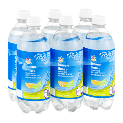 Ahold Flavored Seltzer Water Lemon Lime - 6 PK