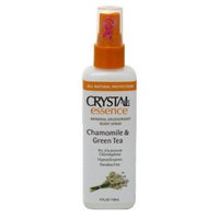 Crystal Deodorant Essence Spray Chamomile/Green Tea 4 oz. (3-Pack) with Free Nail File