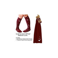 Maggie's Organic Scarf n Sock Gift Set (Maroon /