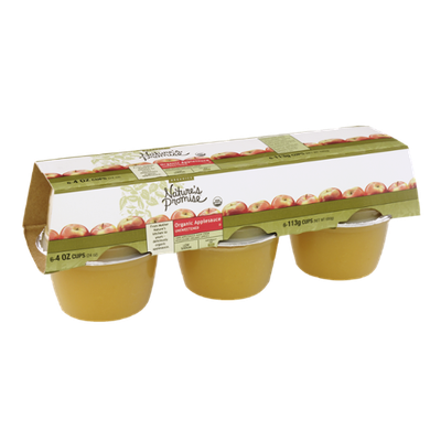 Nature's Promise Organics Organic Applesauce Unsweetened 4 OZ Cups