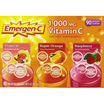 Emergenc 1,000 Mg Vitamin C Dietary Supplement Drink Mix 3 Flavors 90 Packets