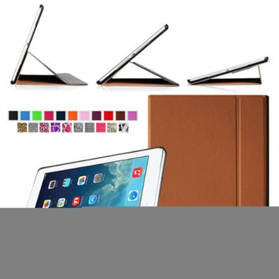 Fintie Smart Book Cover Case Ultra Slim Light Weight Stand Supports Three Viewing Angles for Apple iPad Air, Brown