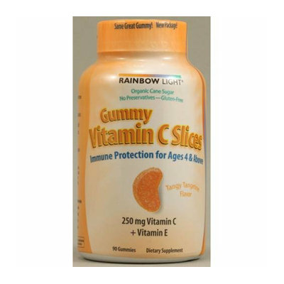 Rainbow Light Gummy Vitamin C Slices Tangy Tangerine 250 mg 90 Gummies Slices