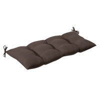 Pillow Perfect Outdoor Tufted Bench/Loveseat/Swing Cushion - Brown