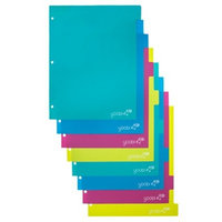 Yoobi⢠Index Plastic Dividers - Aqua/Multicolor, 8 Pack