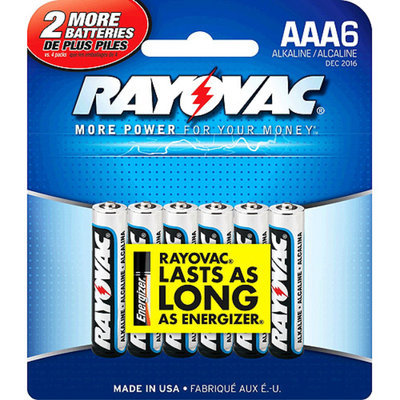 Ray-o-vac 6 Pack Aaa Alkaline Battery 824-6F