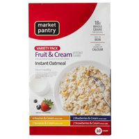 Market Pantry Instant Oatmeal Fruit & Cream Variety Pack 10-ct.