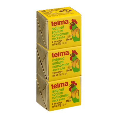 Telma Stock Cube Chicken Consomme Reduced Sodium - 3 CT