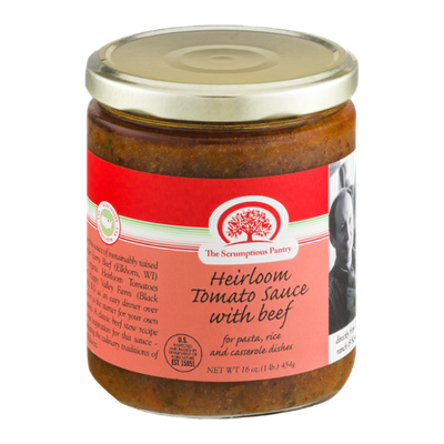 The Scrumptious Pantry Heirloom Tomato Sauce with Beef