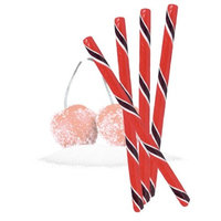 Peppermint Place Sour Cherry Circus Sticks, 50 Sour Cherry Flavored Hard Candy Sticks