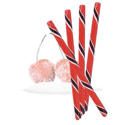 Peppermint Place Sour Cherry Circus Sticks, 50 Sour Cherry Flavored Hard Candy Sticks
