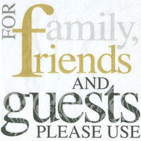 Ideal Home Range 4 Packs Paper Cocktail Napkins Please Use Gold