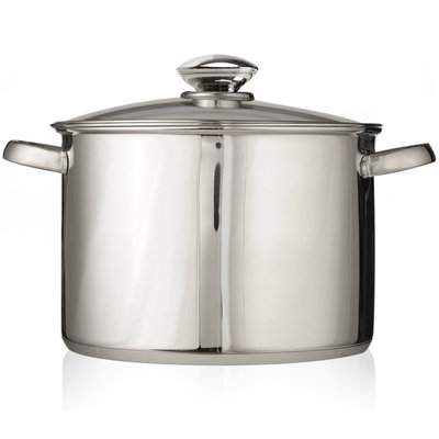 Ecolution Pure Intentions Stainless Steel 12 qt. Stock Pot with Lid ESTL-4512