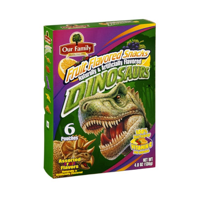 Our Family Snacks Dinosaurs Assorted Fruit Flavors - 6 CT