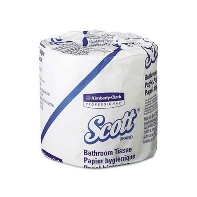 Kimberly-Clark PROFESSIONAL Toilet Tissue 4-1/10 in. X 3-3/4 in. Sheet Scott Standard Bath Tissue White 1-Ply (80 Rolls) KCC 05102