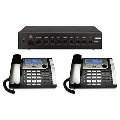 Rca 25800 8-Line Phone System Starter Pack Router 2 Phones