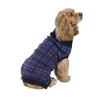 Zack & Zoey English Plaid Pet Sweater - Navy Blue