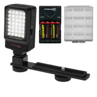 Precision Design Digital Camera / Camcorder LED Video Light with Bracket with Batteries & Charger