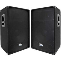 Seismic Audio Pair of Powered 2-Way 15