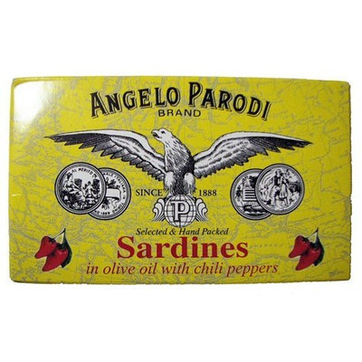 Angelo Parodi Portugese Sardines in Olive Oil with Chili Peppers 120 Grm Tin